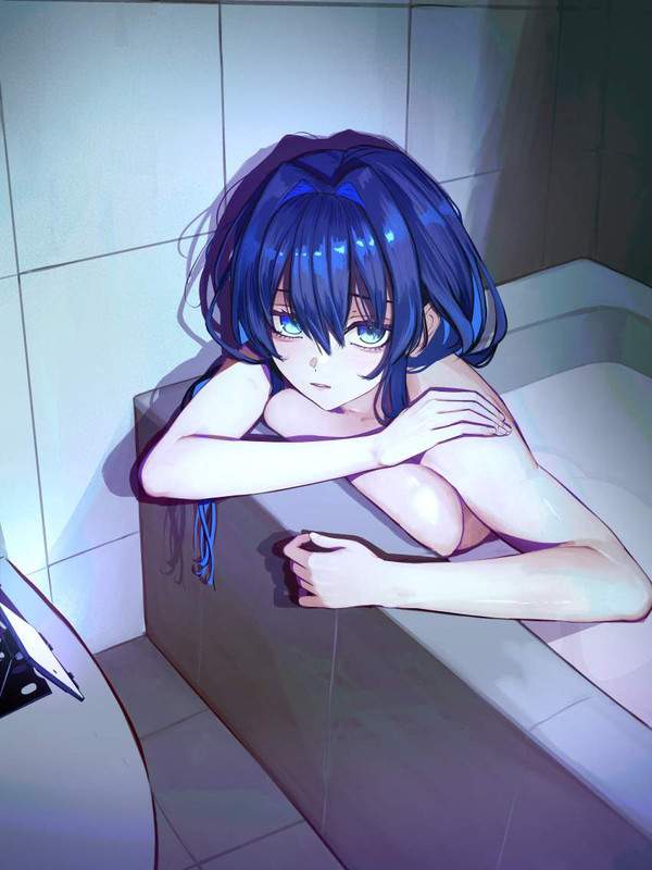 【現代病】お風呂の最中もスマホが手放せない女子達の二次エロ画像【16枚目】