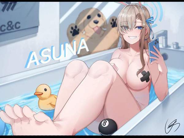 【現代病】お風呂の最中もスマホが手放せない女子達の二次エロ画像【33枚目】