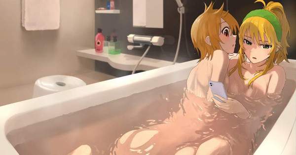 【現代病】お風呂の最中もスマホが手放せない女子達の二次エロ画像【39枚目】