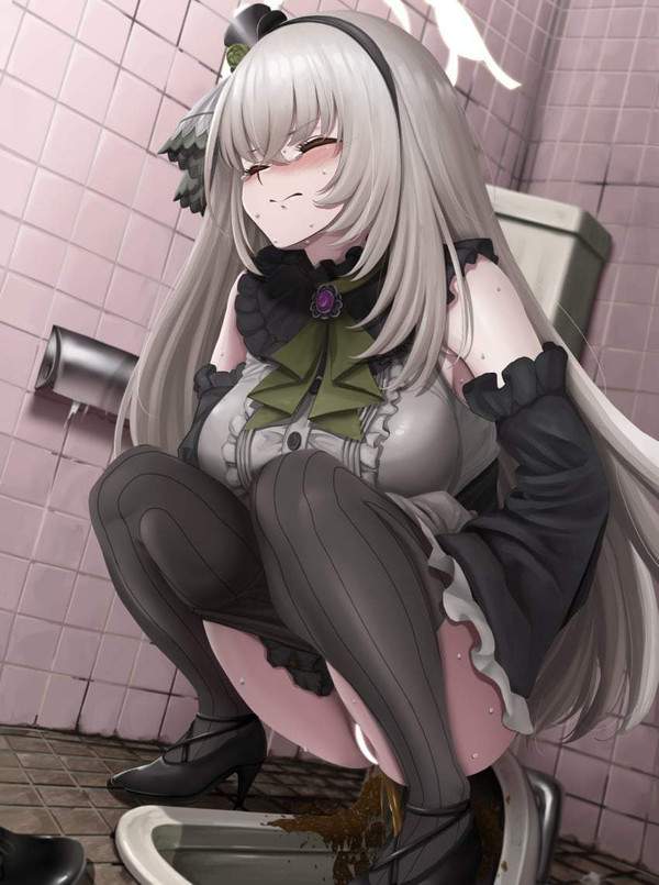 【日本式】和式トイレで大便をする女子の二次エロ画像【12枚目】