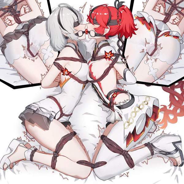 【ニコイチ】二人一緒に縛られてる女子の二次エロ画像【抱き合わせ】【16枚目】