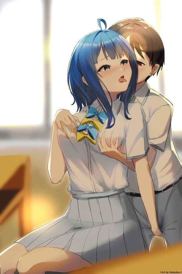 【リア充の日常】ＪＫ彼女の乳を揉む彼氏の二次エロ画像【28枚目】