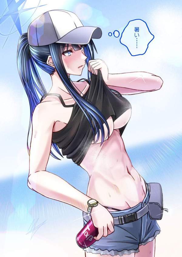 【ワッフルの日】あともう少しで乳首見えそうな下乳の二次エロ画像【2枚目】