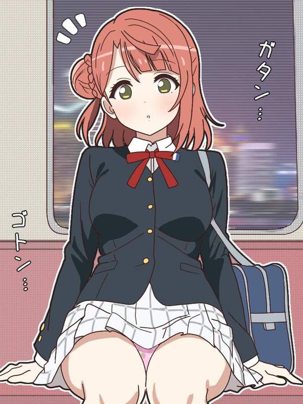 【バミューダトライアングルの日】スカートで椅子に座ってる女子の股間▽が気になる二次エロ画像【30枚目】