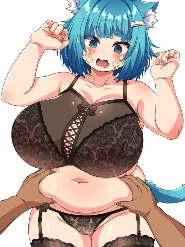 【一人で六品食うからや】腹の肉つままれてる女子の二次エロ画像【31枚目】