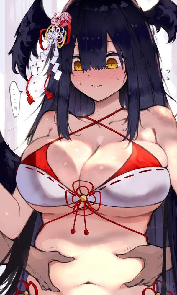 【一人で六品食うからや】腹の肉つままれてる女子の二次エロ画像【36枚目】