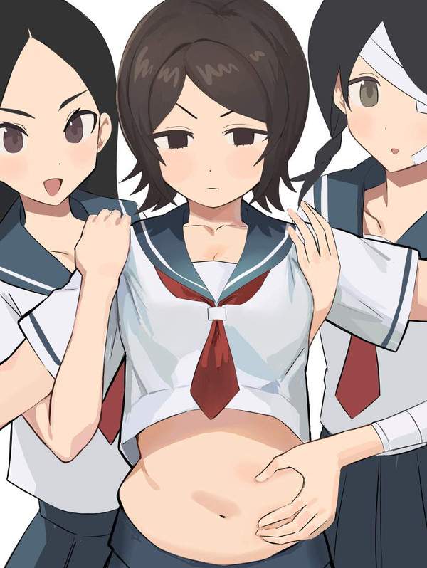 【一人で六品食うからや】腹の肉つままれてる女子の二次エロ画像【37枚目】