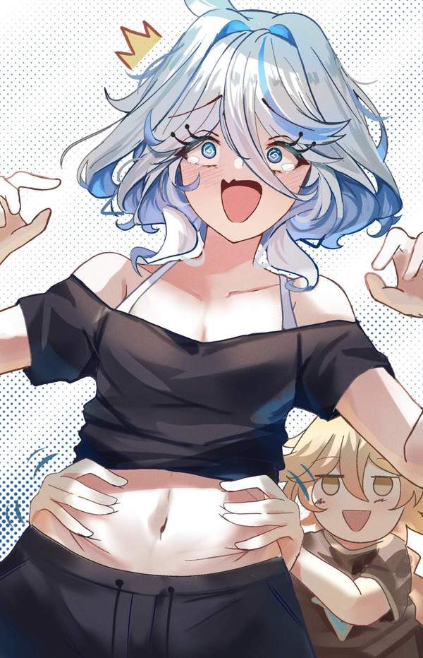 【一人で六品食うからや】腹の肉つままれてる女子の二次エロ画像【39枚目】