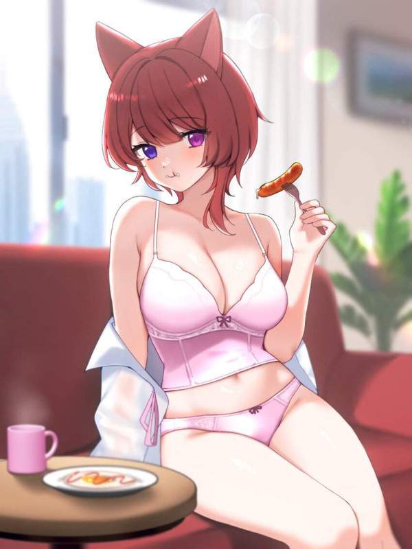 【双子の日】ソーセージ食べてる女子達の二次エロ画像【31枚目】