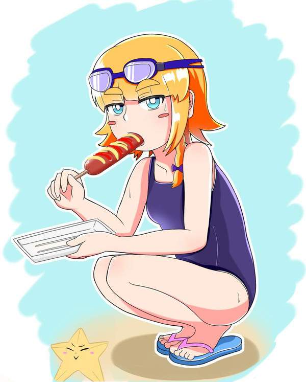 【双子の日】ソーセージ食べてる女子達の二次エロ画像【32枚目】