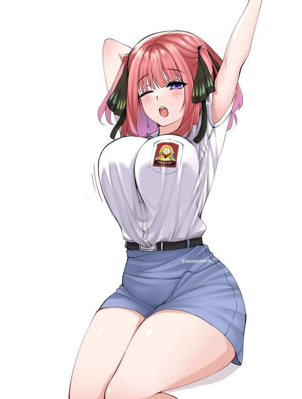 【お疲れ】休み時間に伸びをするＪＫ達の二次エロ画像【9枚目】