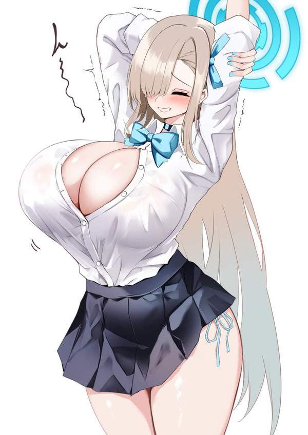 【お疲れ】休み時間に伸びをするＪＫ達の二次エロ画像【17枚目】