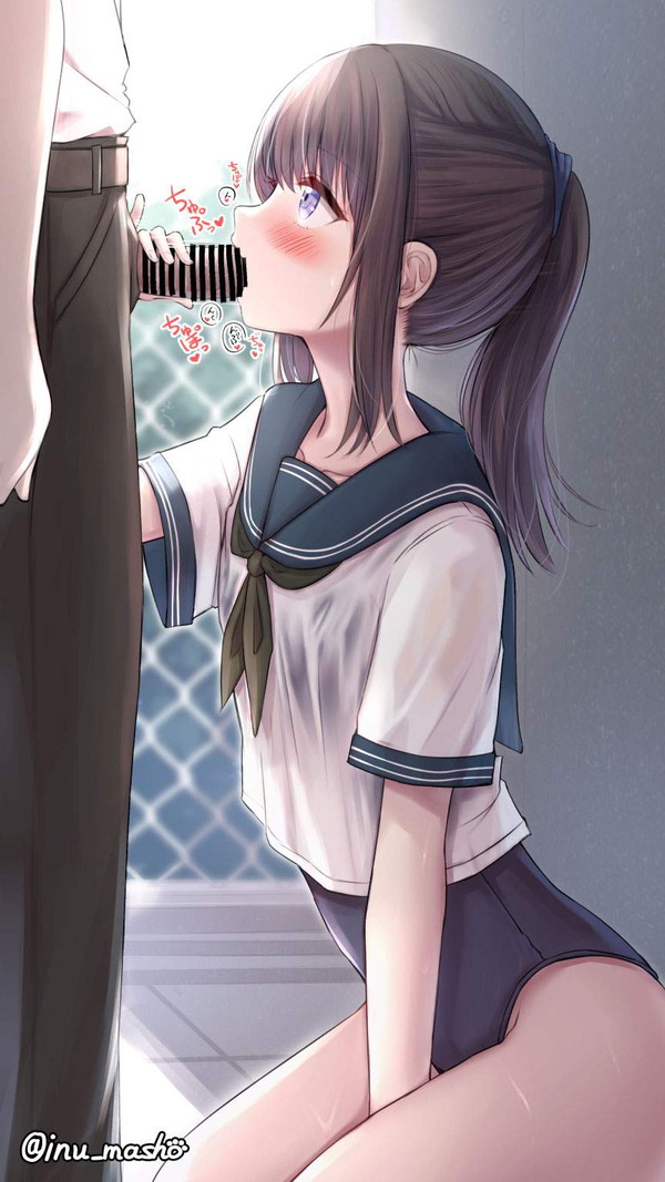 【ホテル代？】野外でフェラチオするＪＫ達の二次エロ画像【無いよ？】【4枚目】