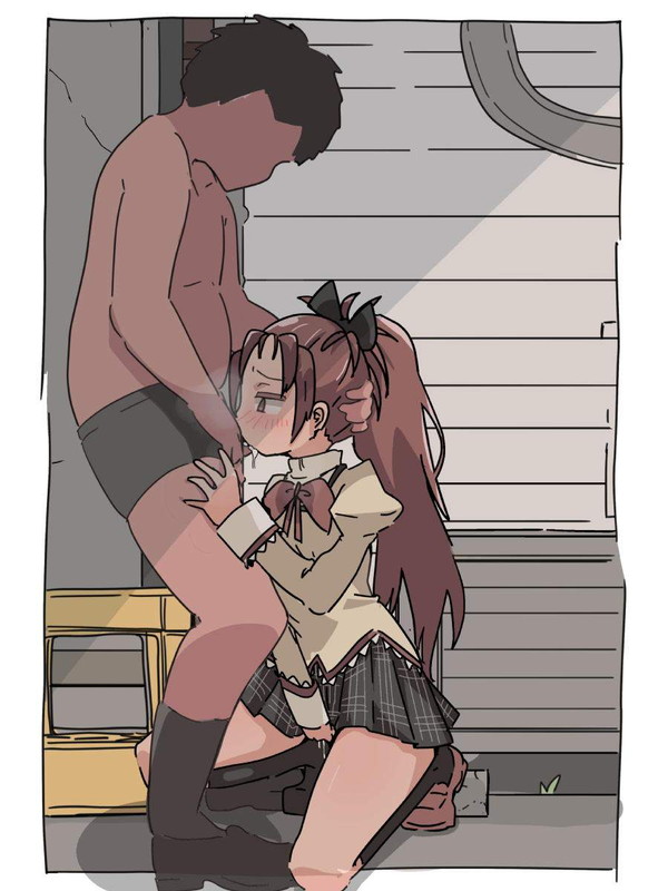 【ホテル代？】野外でフェラチオするＪＫ達の二次エロ画像【無いよ？】【14枚目】