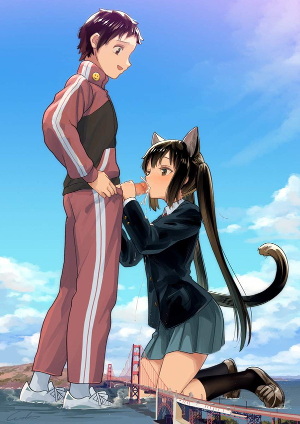 【ホテル代？】野外でフェラチオするＪＫ達の二次エロ画像【無いよ？】【16枚目】