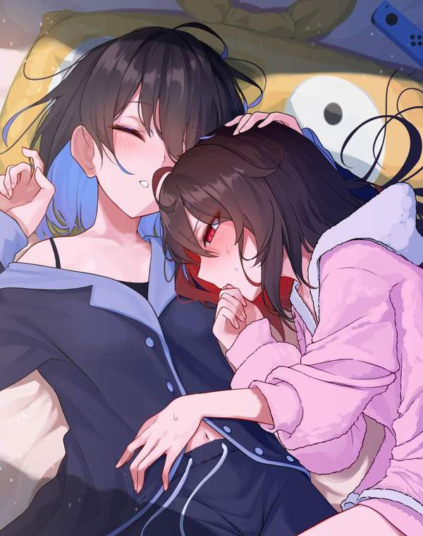 【果ての二十日】パジャマ姿でスイッチで遊ぶ女子達のエロ画像【9枚目】