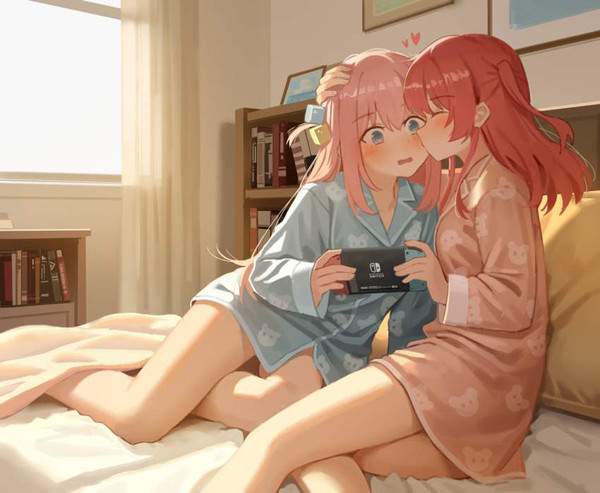 【果ての二十日】パジャマ姿でスイッチで遊ぶ女子達のエロ画像【20枚目】