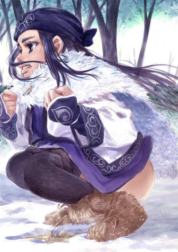 【雪国あるある】積もる雪に野ションする女子達の二次エロ画像【9枚目】