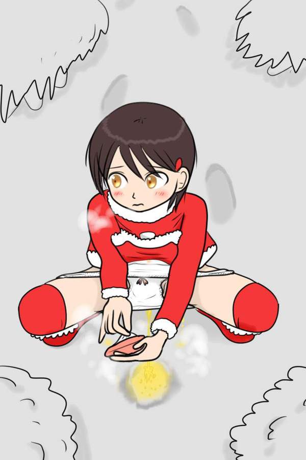 【雪国あるある】積もる雪に野ションする女子達の二次エロ画像【13枚目】