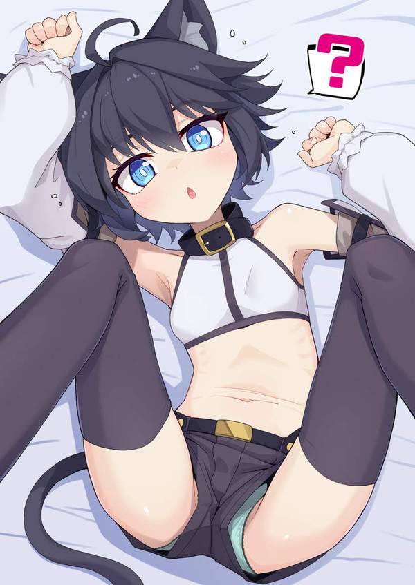 【開脚編】ショートパンツの隙間からチラっとパンツが見えてる二次エロ画像【19枚目】