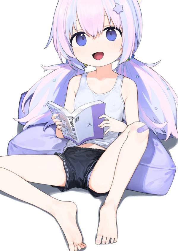 【開脚編】ショートパンツの隙間からチラっとパンツが見えてる二次エロ画像【26枚目】