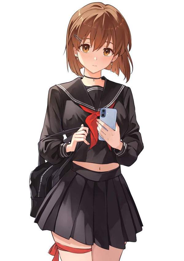 【セーラー服編】おへそがチラリな二次エロ画像【18枚目】