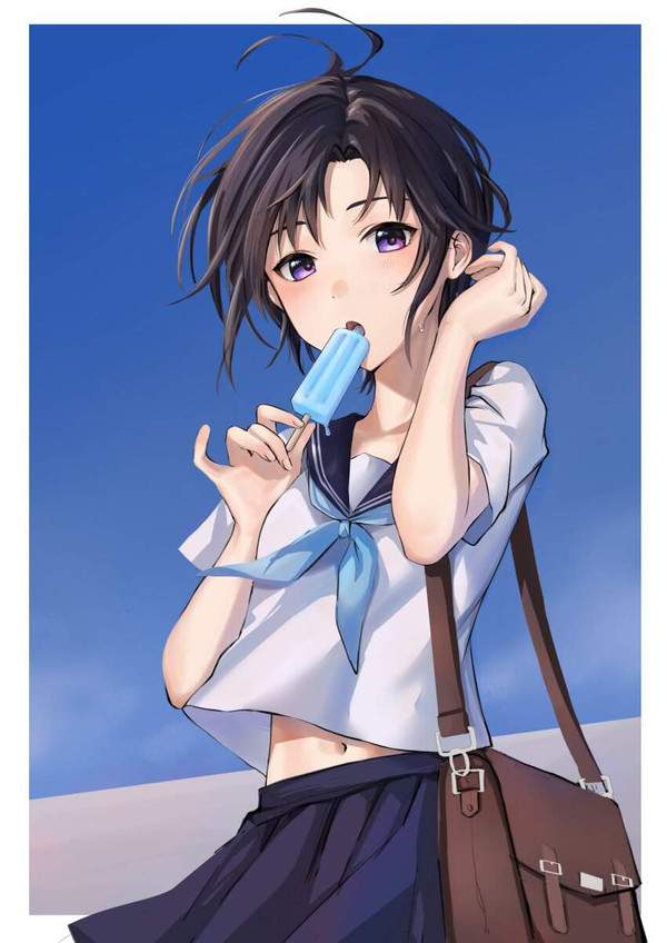 【セーラー服編】おへそがチラリな二次エロ画像【26枚目】