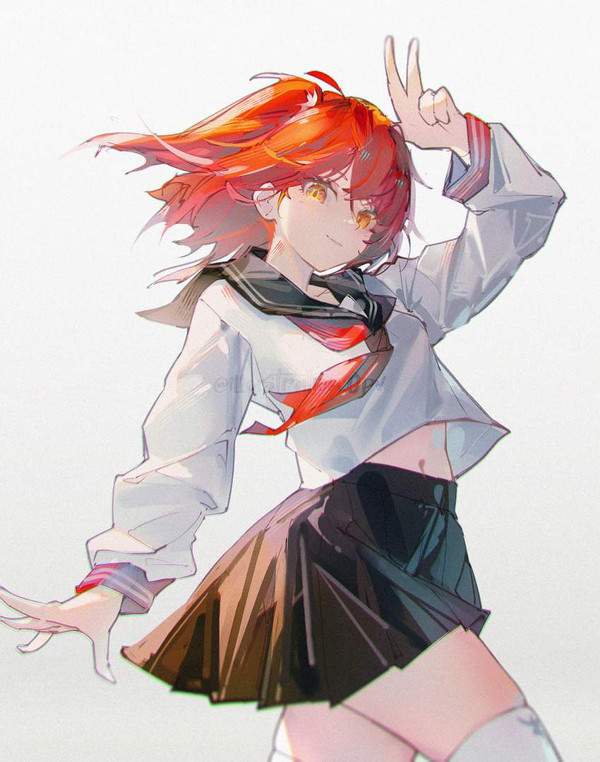 【セーラー服編】おへそがチラリな二次エロ画像【30枚目】