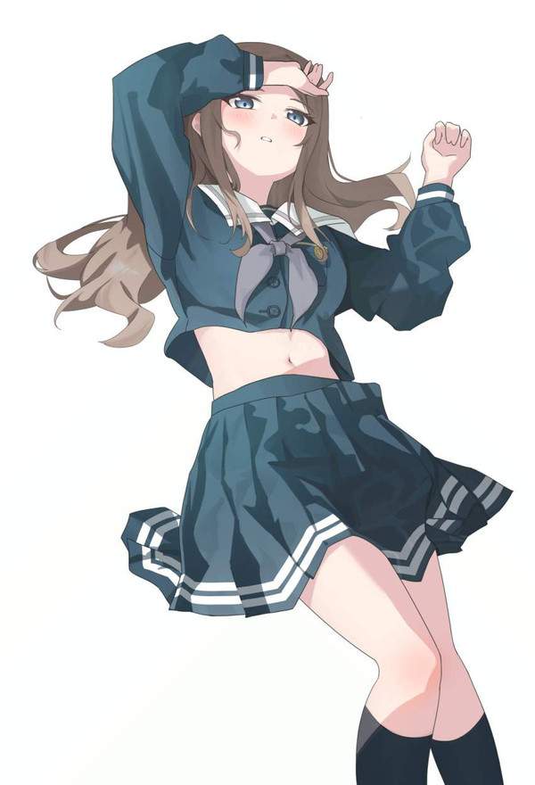 【セーラー服編】おへそがチラリな二次エロ画像【31枚目】