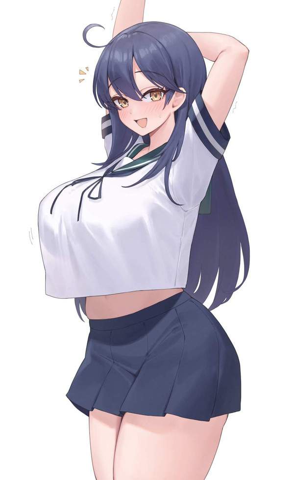 【セーラー服編】おへそがチラリな二次エロ画像【34枚目】