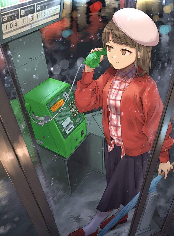 【テレホンカードの日】公衆電話と女子の二次エロ画像【33枚目】