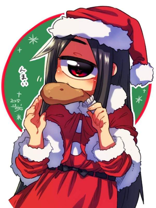 【冷めちゃった】サンタコスでチキン食べてる女子達の二次エロ画像【14枚目】