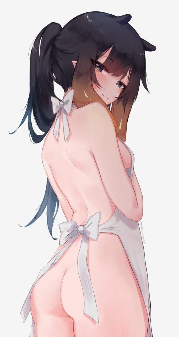 【新婚ヴィーガン夫婦あるある】貧乳女子×裸エプロンの二次エロ画像【20枚目】