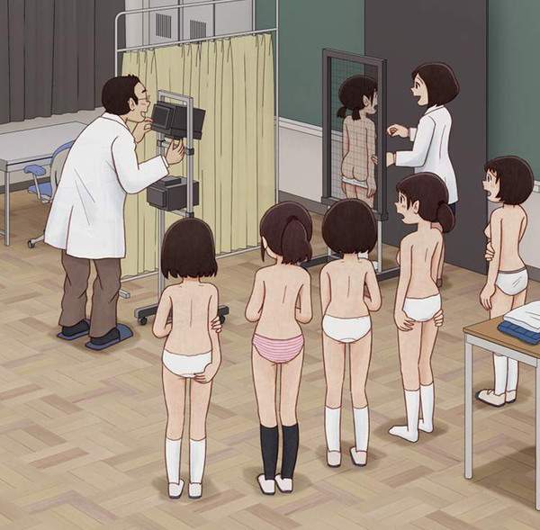 【身体検査の日】学校で行われる集団身体検査の二次エロ画像【10枚目】