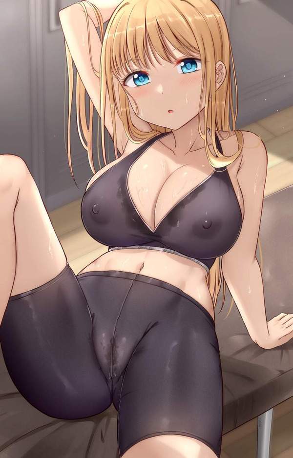 【本当に愛液？】ズボンにまでシミるレベルでおマンコ濡れてる女子達の二次エロ画像【27枚目】