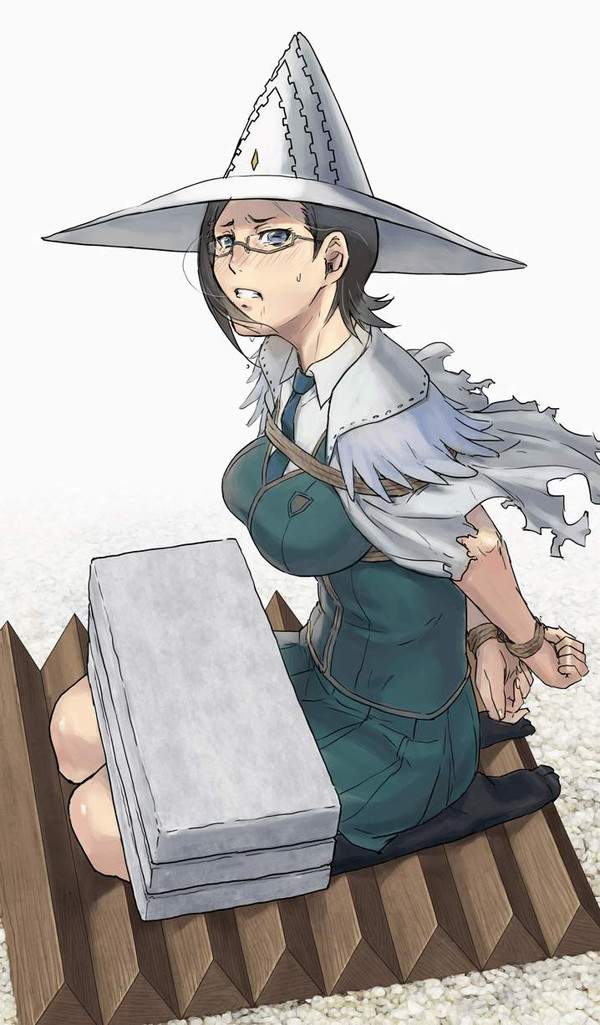 【石の日】石抱の拷問を受ける女子達の二次エロ画像【15枚目】