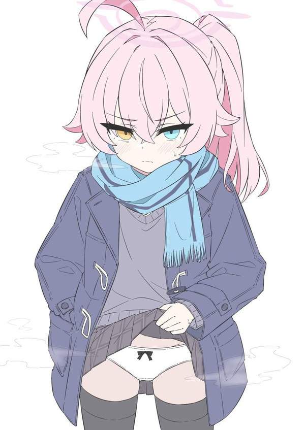 【色の日】スカートたくし上げてパンティー見せて貰う二次エロ画像【15枚目】