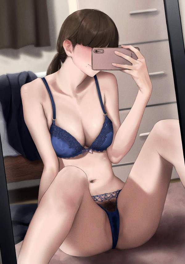 【鏡開き】鏡の前で股を開いてる女子達の二次エロ画像【8枚目】