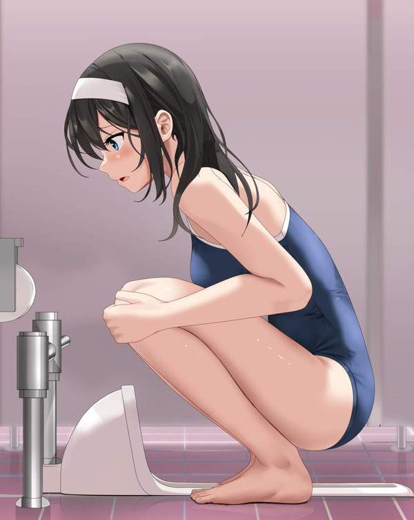 【公園】和式トイレでオシッコする女性達の二次エロ画像【駅】【4枚目】