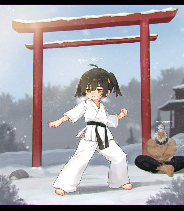 【大寒】真冬の屋外で寒そうにしてる女子達の二次エロ画像【21枚目】