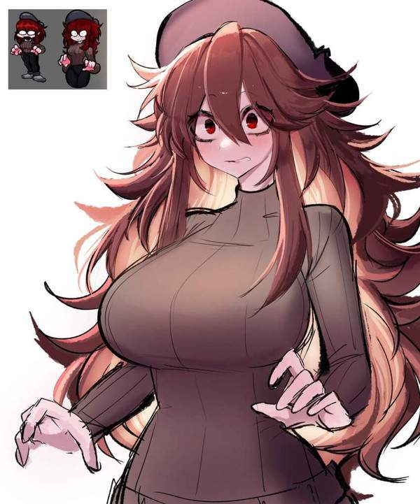 【着衣巨乳の魅力】セーター越しに見る大きなおっぱいの二次エロ画像【33枚目】