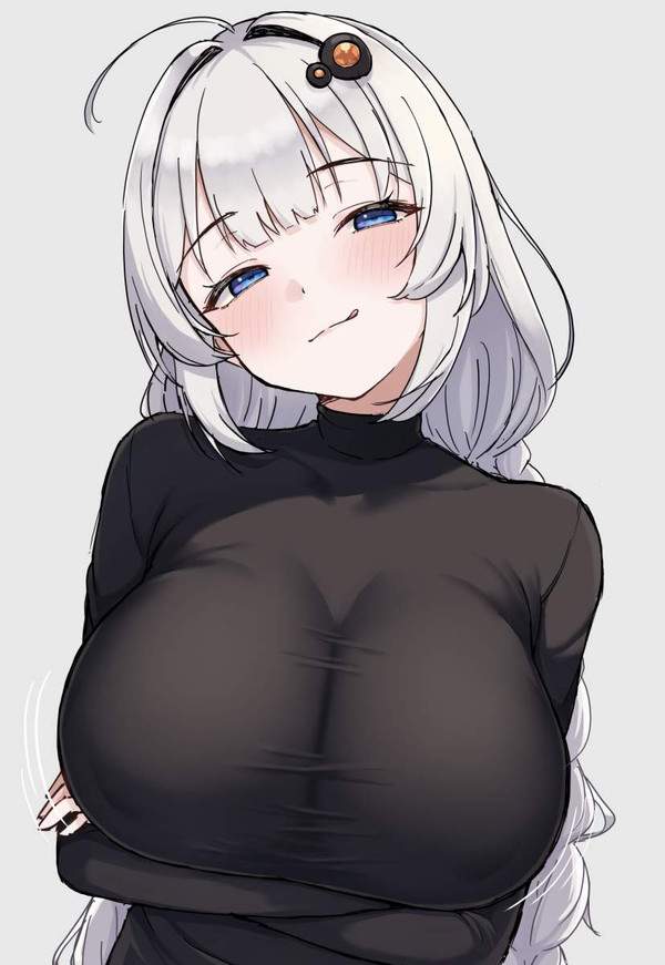 【着衣巨乳の魅力】セーター越しに見る大きなおっぱいの二次エロ画像【38枚目】