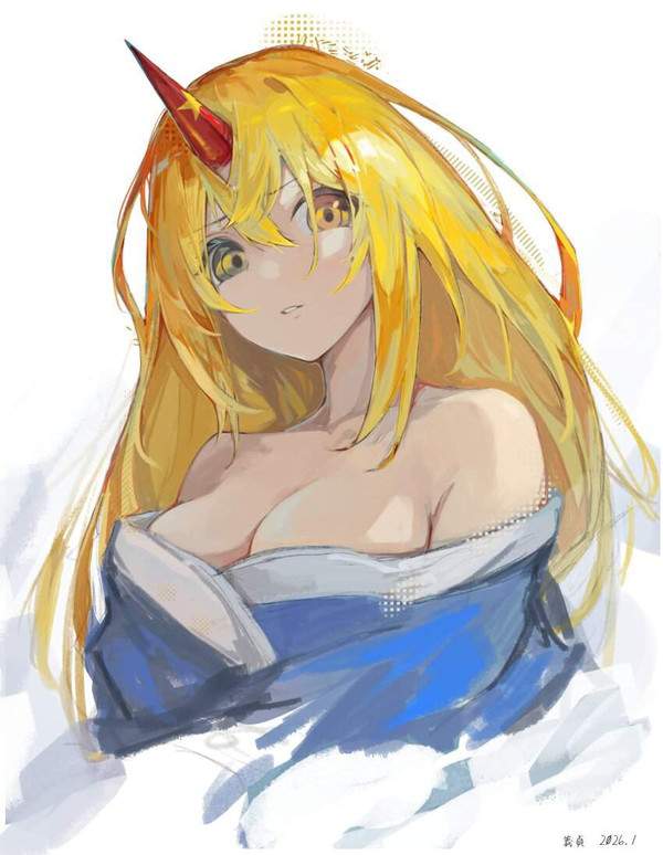 【引き立つ巨乳】オフショルダーと谷間の二次エロ画像【17枚目】