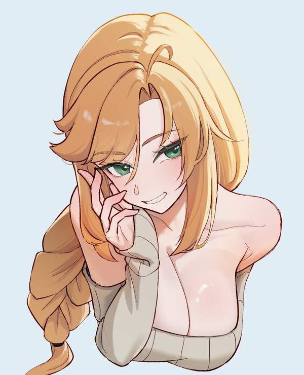 【引き立つ巨乳】オフショルダーと谷間の二次エロ画像【25枚目】