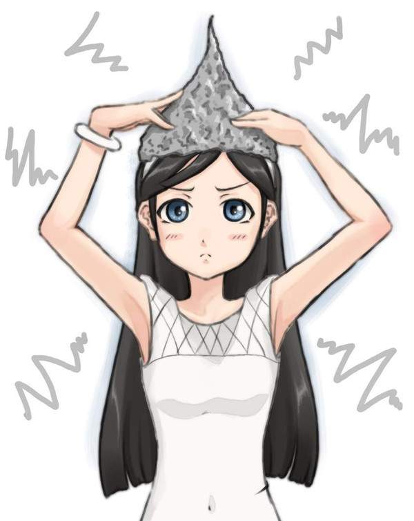 【宇宙からの警告の日】アルミホイル頭に被ってる女子の二次画像【10枚目】