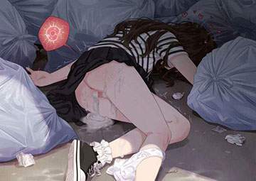 【いらない】ゴミ捨て場に捨てられてる女子達の二次エロ画像