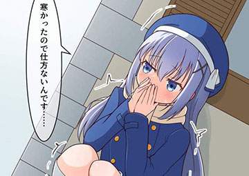 【大寒】真冬の屋外で寒そうにしてる女子達の二次エロ画像