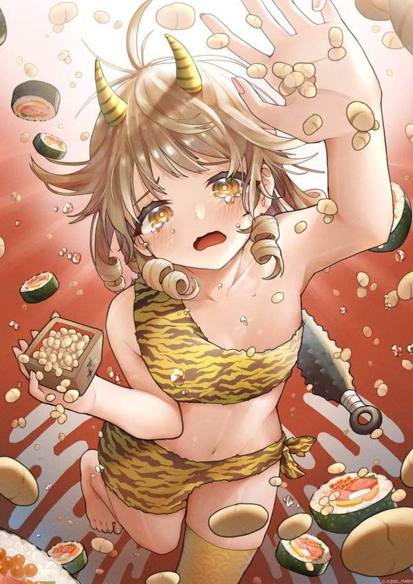 【節分】豆ぶつけられてる女子達の二次エロ画像 【26枚目】