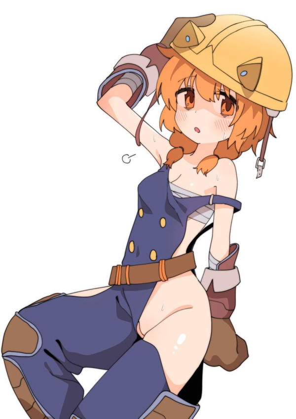 【汗舐めたい】安全ヘルメット姿なドカタ女子の二次エロ画像 【37枚目】