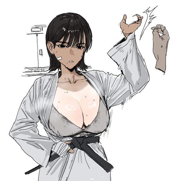 【ジム教授】黒帯女子の二次エロ画像 【3枚目】